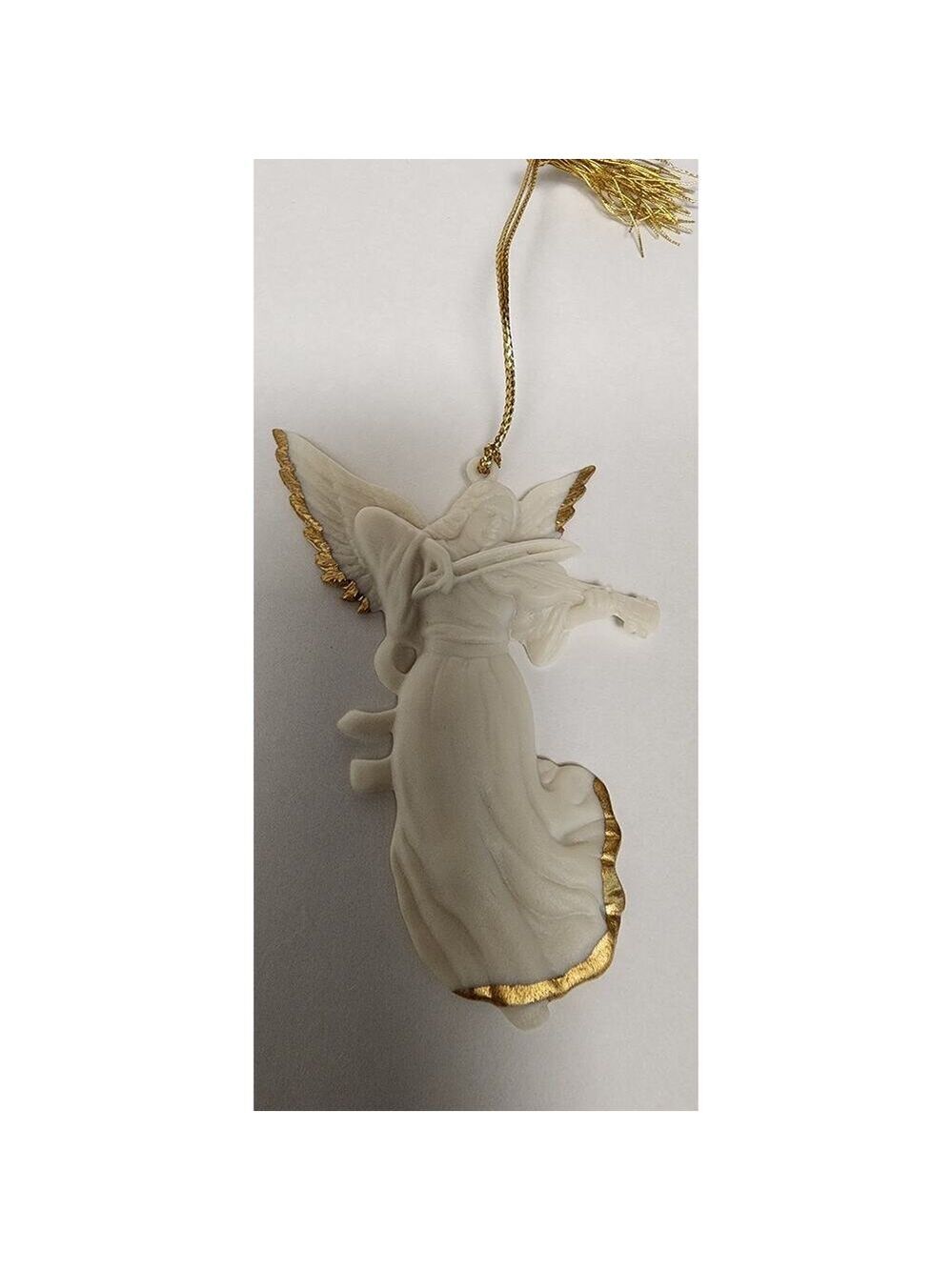Lenox Vintage 1987 Ceramic Renaissance 3"  Angel Ornament With Gold Trim